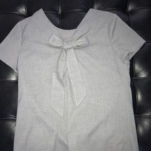 Grey Bow tie Banana Republic Blouse